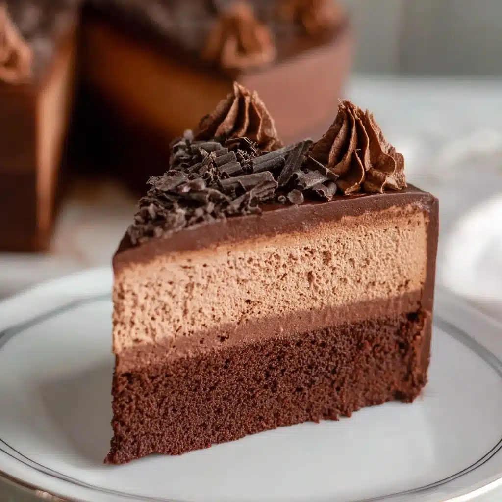 Easy Chocolate Mousse Cake Recipe - Recipe Image