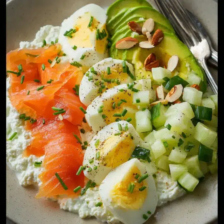 Cottage Cheese Salad With Smoked Salmon & Avocado Recipe