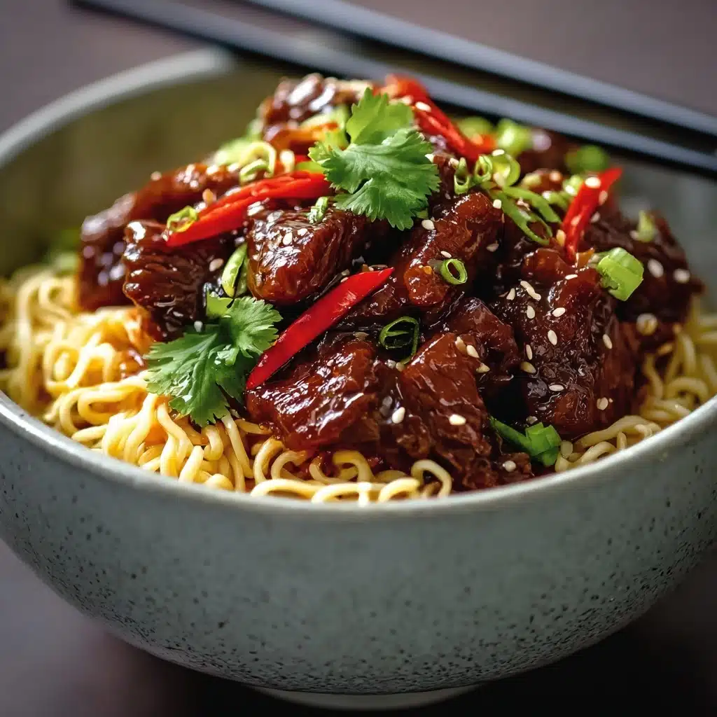 Sticky Beef Noodles Recipe