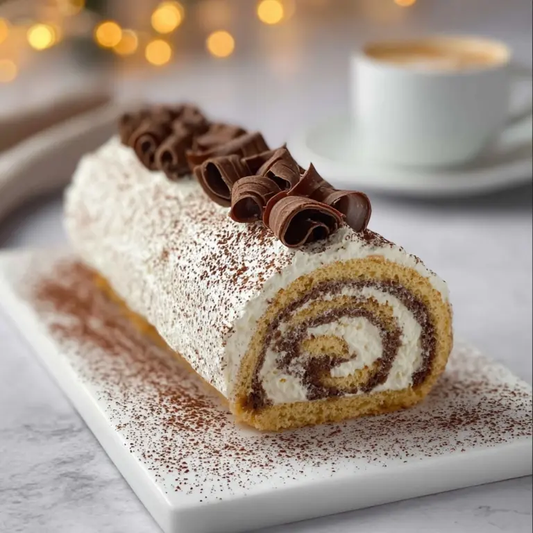 Gourmet Tiramisu Yule Log Cake Recipe