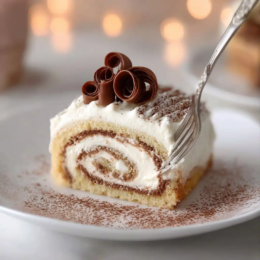 Gourmet Tiramisu Yule Log Cake Recipe - Recipe Image