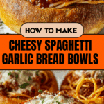 Spaghetti Garlic Bread Bowls Recipe