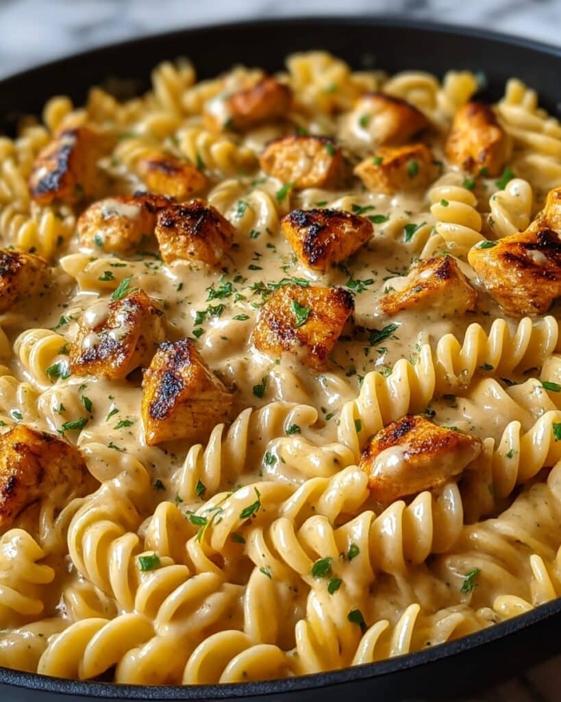 Cheesy Cajun Garlic Chicken Rotini Skillet for Cozy Nights Recipe