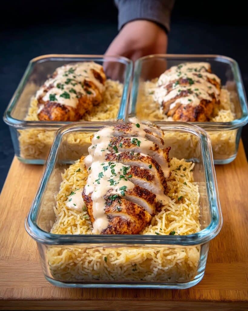High Protein Creamy Cajun Chicken & Rice Recipe