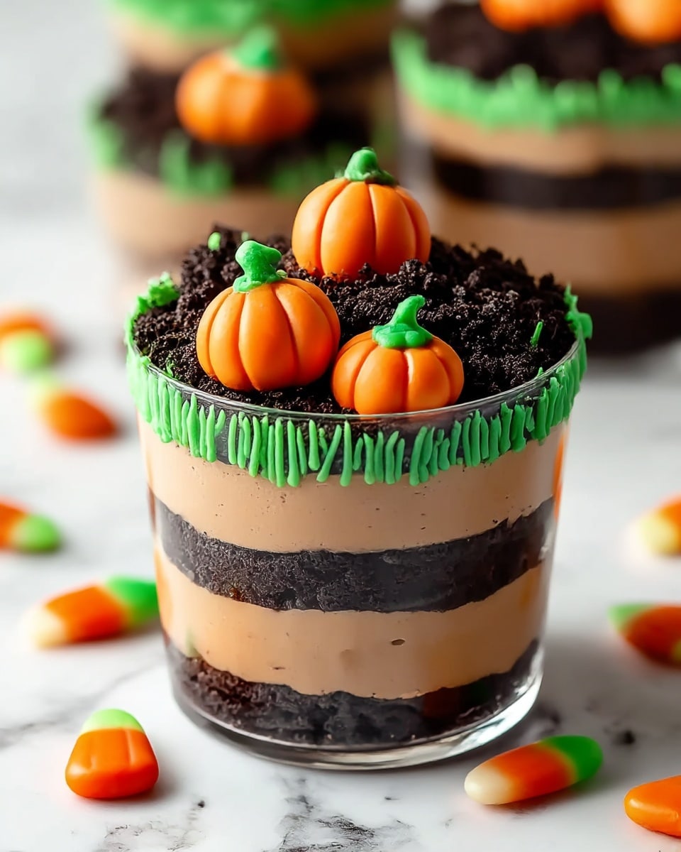 Chocolate Pumpkin Patch Dirt Cups Recipe