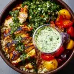 Chimichurri Grilled Chicken Bowl with Garlic Sauce Recipe