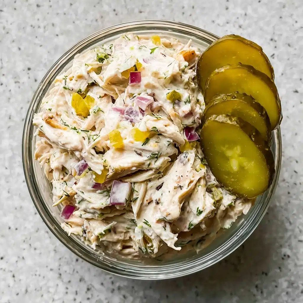 Savory Dill Pickle Chicken Salad Recipe - Recipe Image