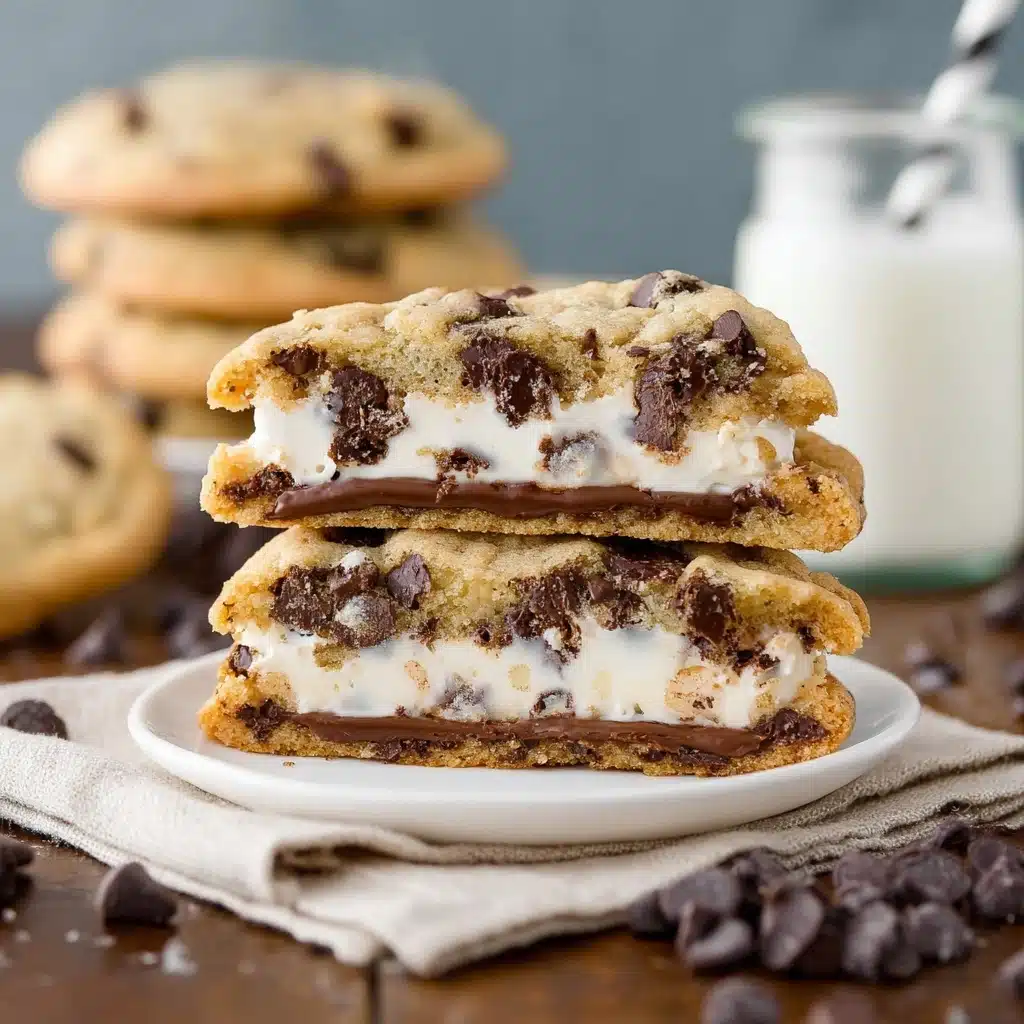 Cheesecake Stuffed Chocolate Chip Cookies Recipe - Recipe Image