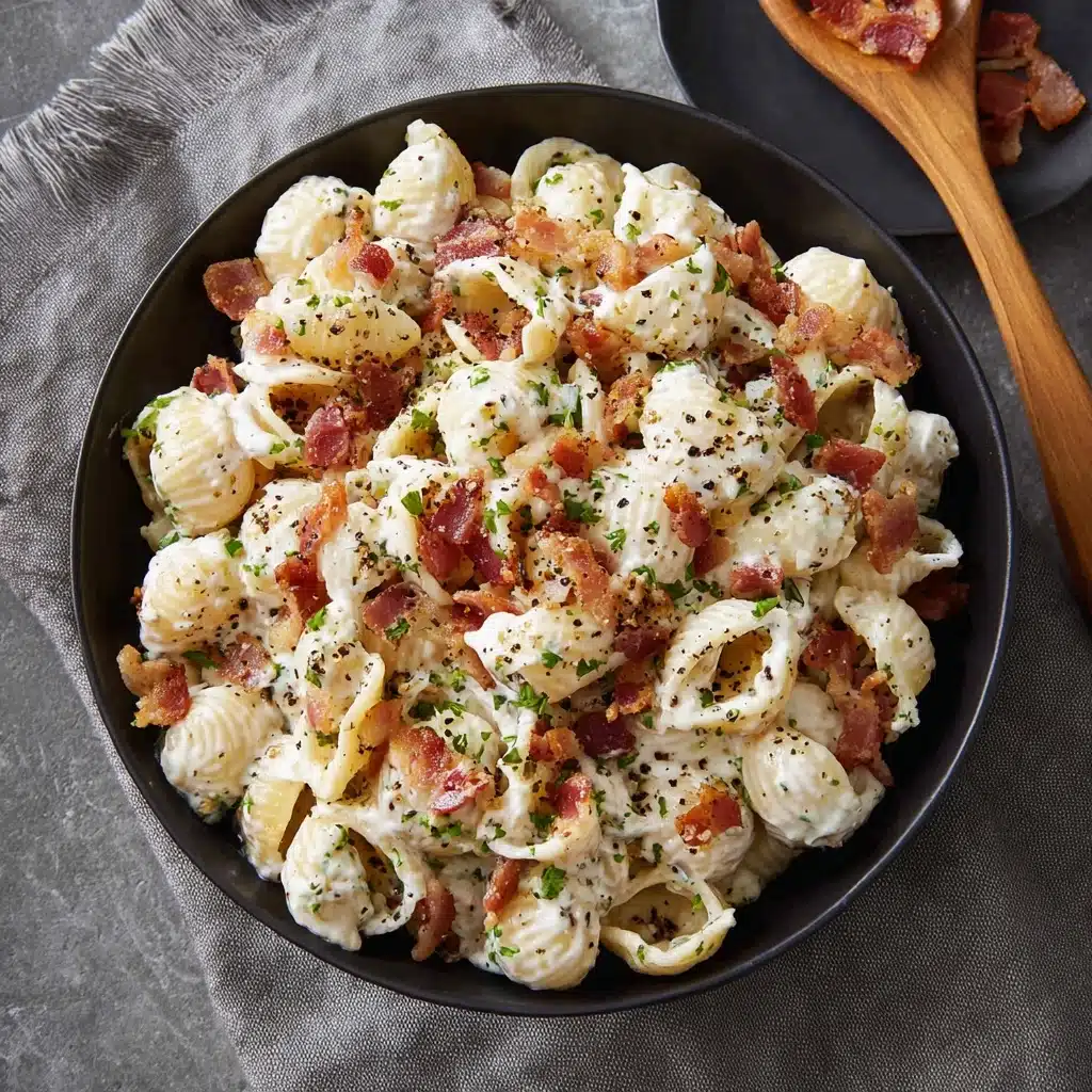 Creamy Bacon Cheddar Ranch Pasta Salad Recipe - Recipe Image