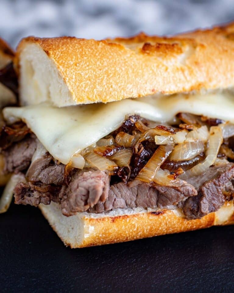 Herb Butter Steak Sandwich with Havarti and Caramelized Onions Recipe