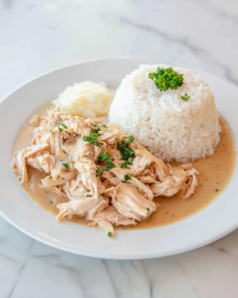 Easy Crockpot Chicken and Gravy Recipe