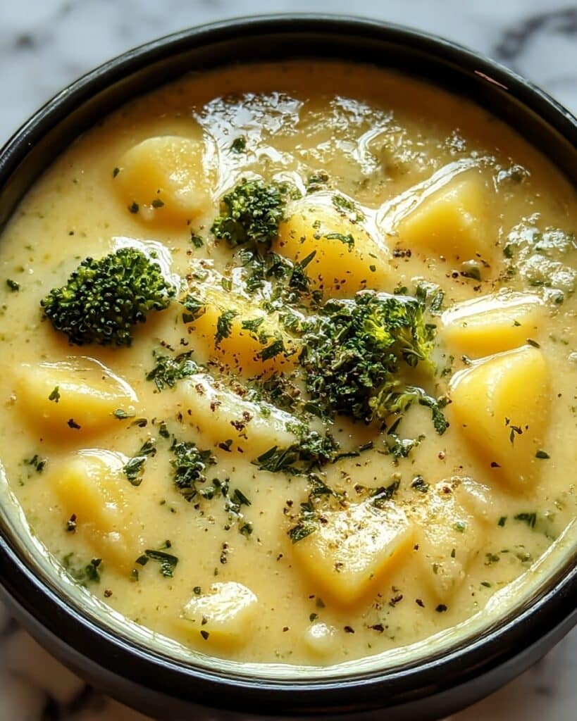 Cheddar Garlic Herb Potato Soup Recipe