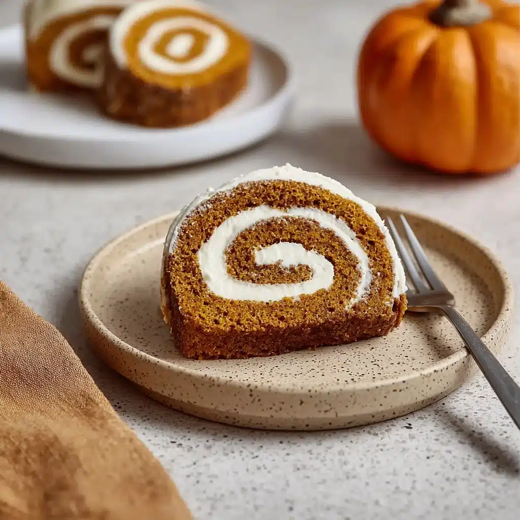 Fall Pumpkin Spice Roll Cake - theamazingfood Recipe - Recipe Image