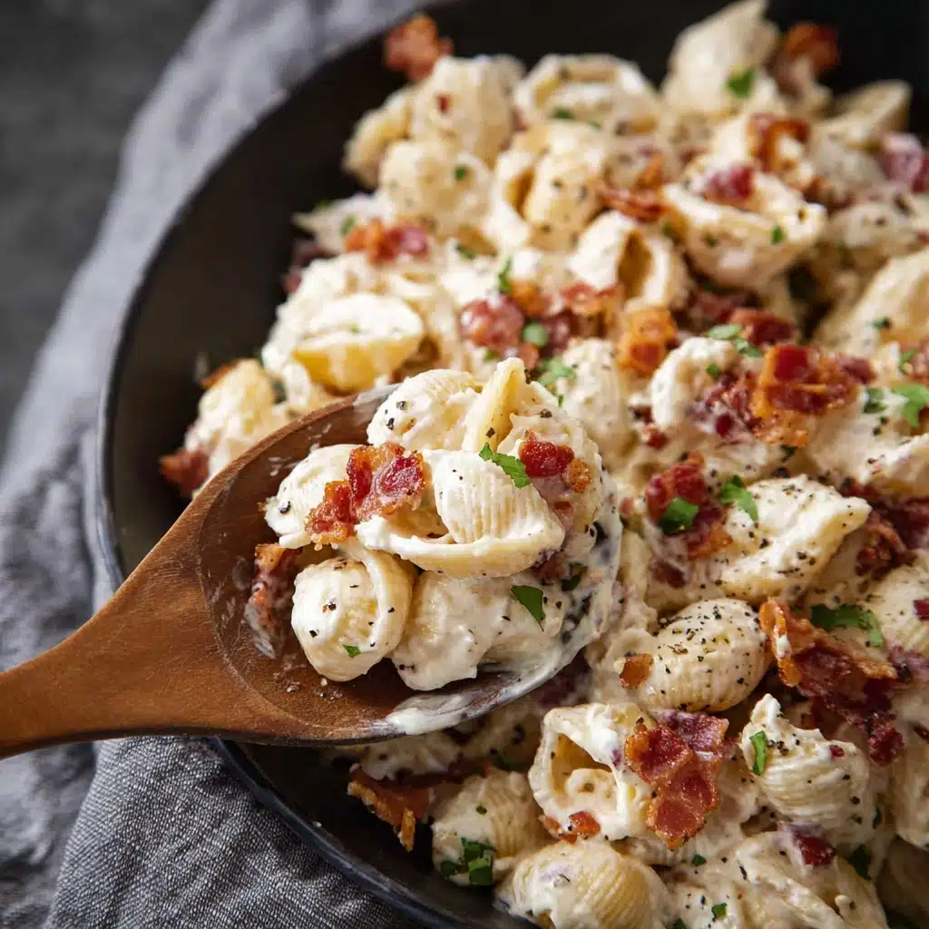 Creamy Bacon Cheddar Ranch Pasta Salad Recipe - Recipe Image