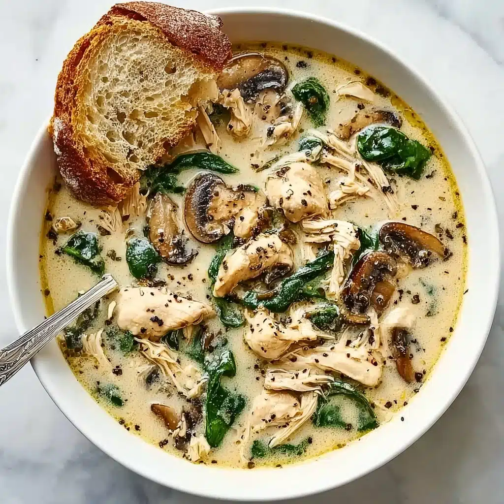 Comforting Rotisserie Chicken and Mushroom Soup Recipe - Recipe Image