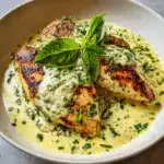 Mozzarella Chicken in Basil Cream Sauce Recipe