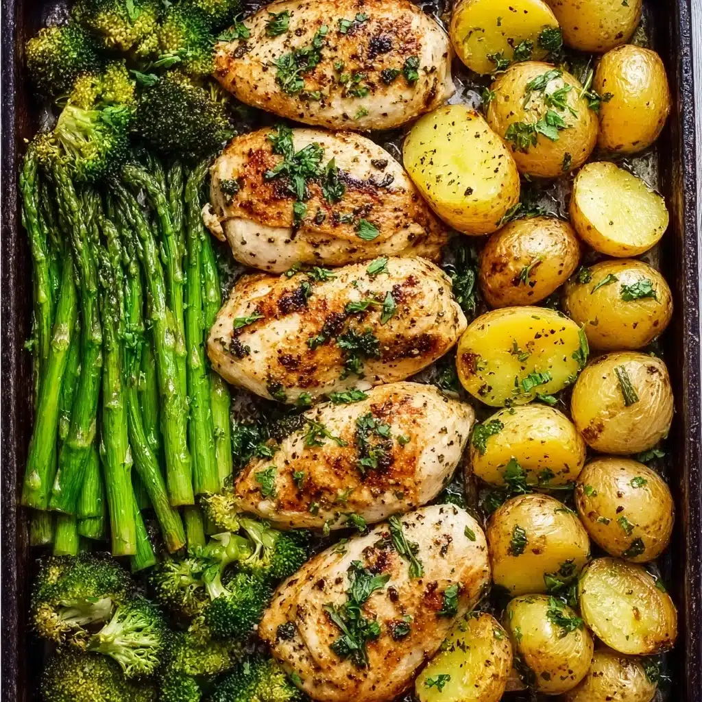 Sheet Pan Garlic Butter Chicken and Veggies Recipe