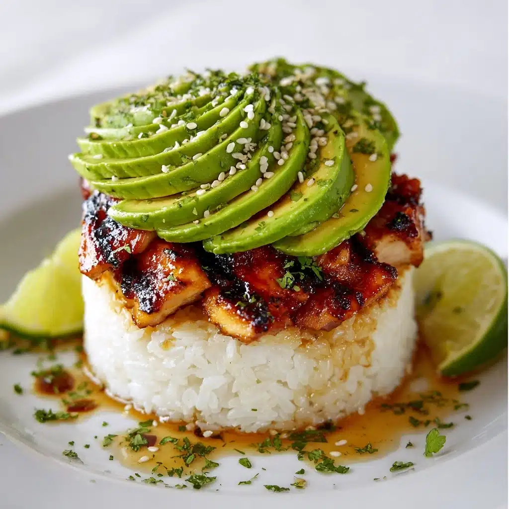 Honey Lime Chicken & Avocado Rice Stack Recipe