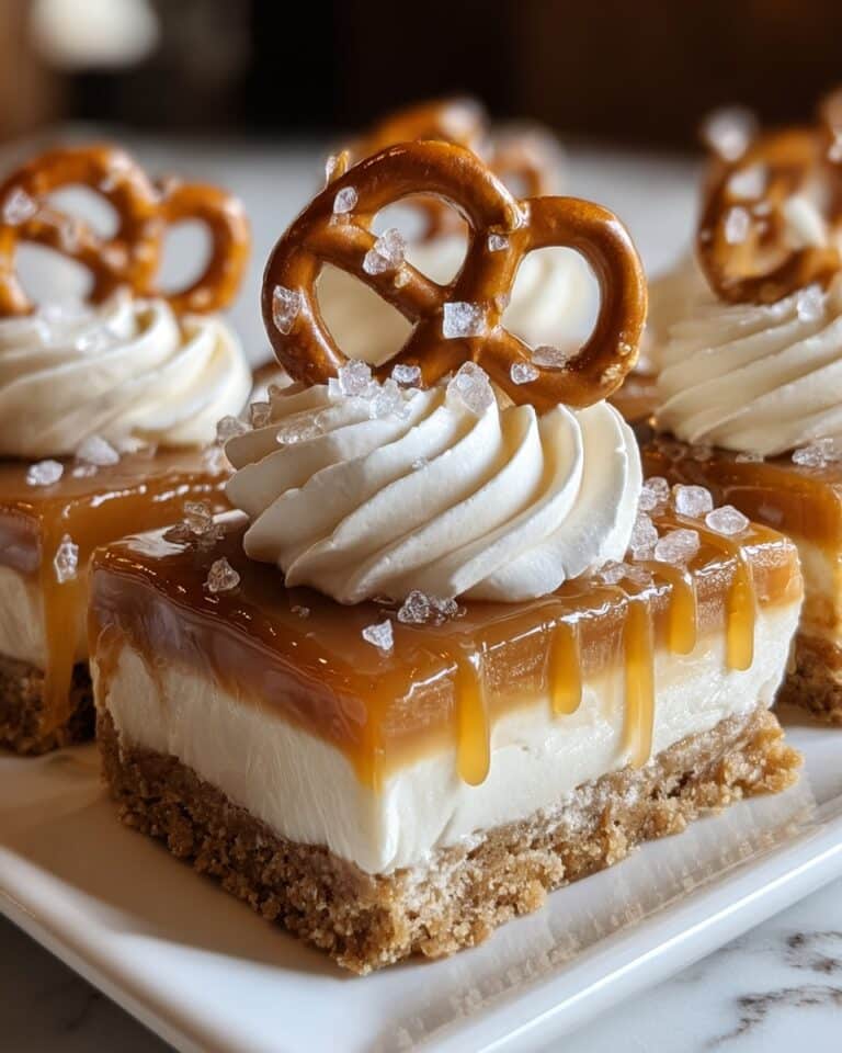 Quick No-Bake Salted Caramel Pretzel Bars Recipe