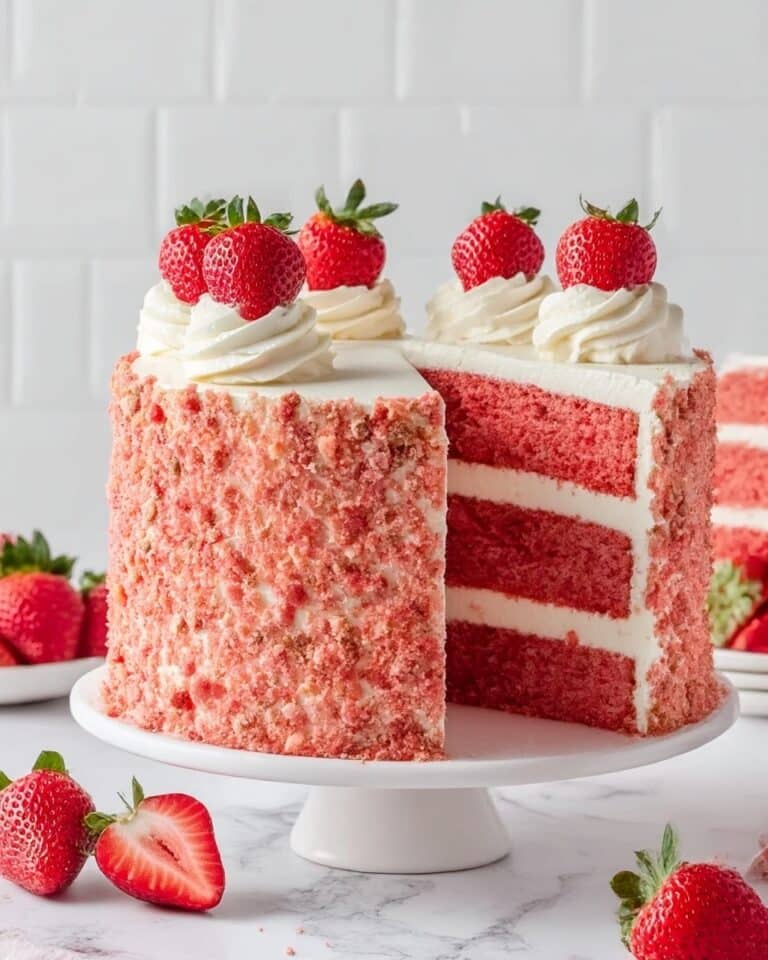 Strawberry Crunch Cake Recipe