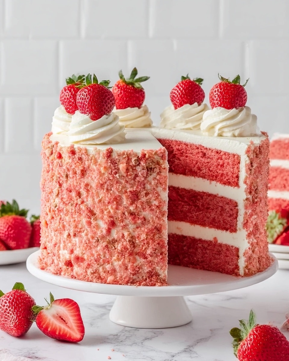 Strawberry Crunch Cake Recipe