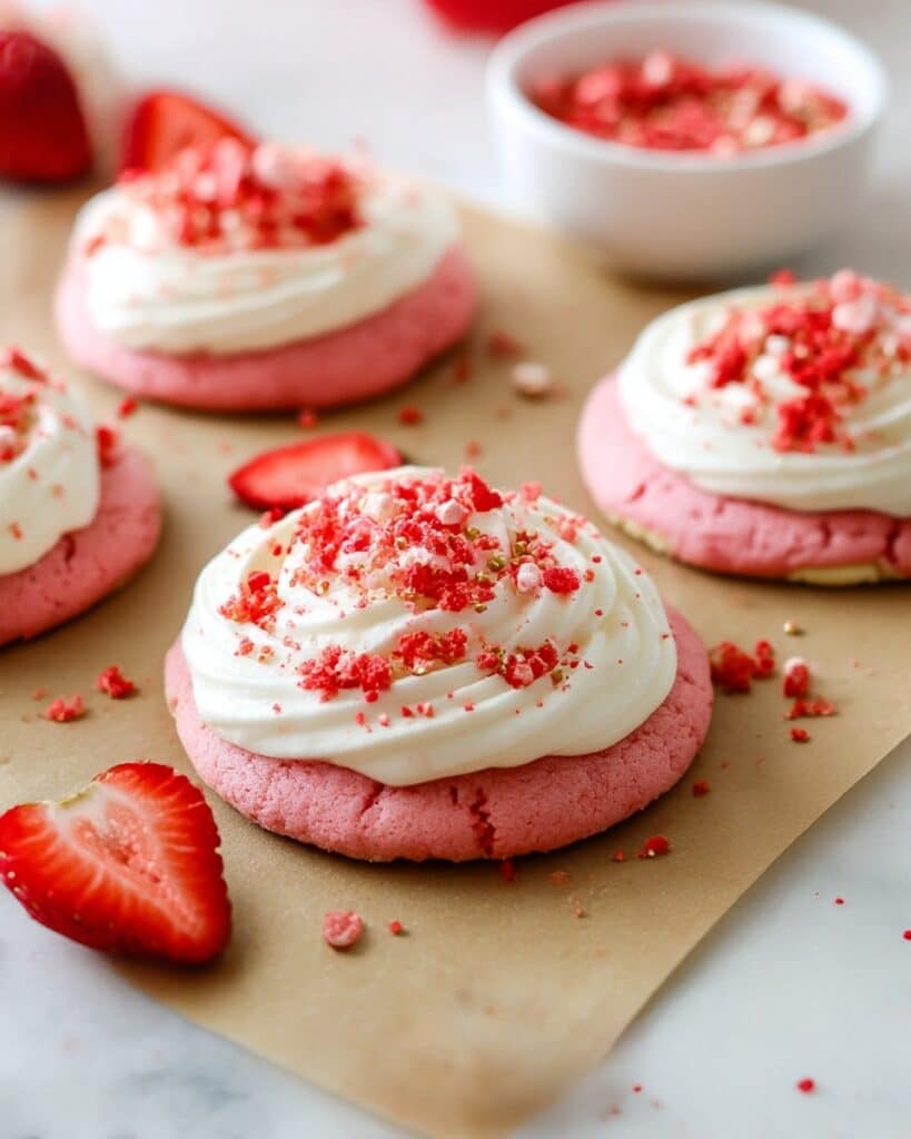 Strawberry Crunch Shortcake Cookies Recipe