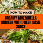 Mozzarella Chicken in Basil Cream Sauce Recipe